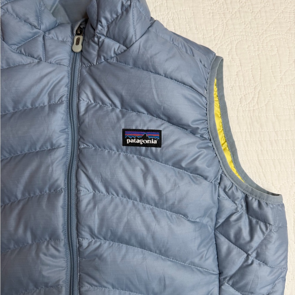 Patagonia Women’s Down Sweater Vest Goose Down Insulated Puffer Small Light Blue - Picture 2 of 10